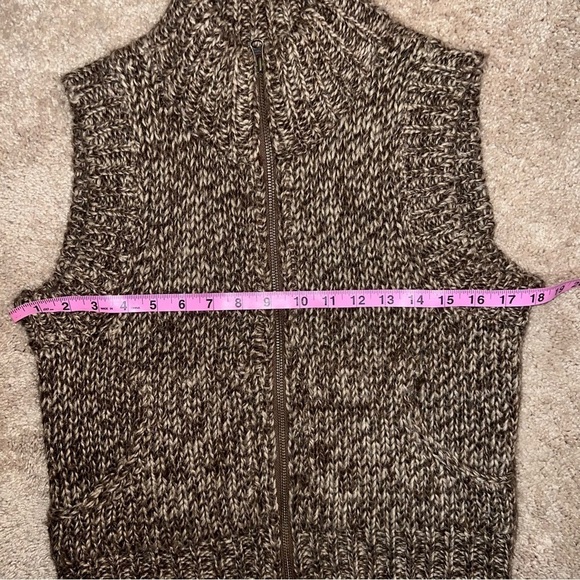 Sundance Alpaca Blend Brown Zipper Front Vest Size S - Picture 3 of 13